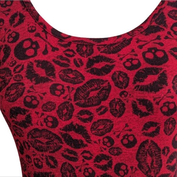 Iron Fist Red Skull and Lips Stretch Mini Dress - Picture 3 of 8
